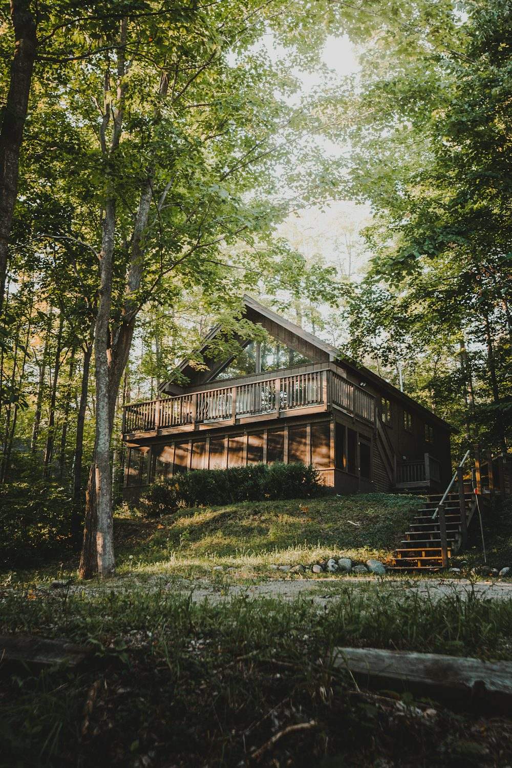 Cedar Bend, the big two-story cabin in the timber